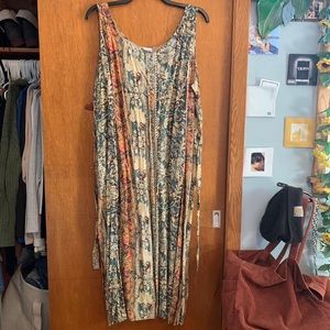 Vintage plus-size eclectic midi dress